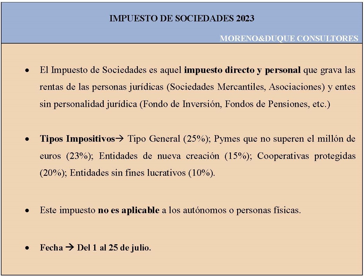 impuesto sociedades